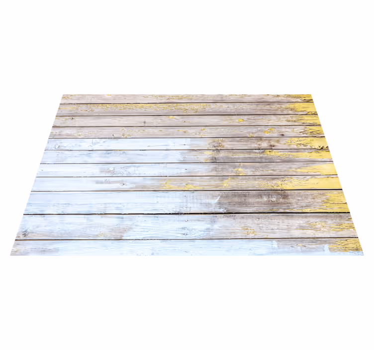 Alfombra vinílica textura madera Tablones rústicos pintados en bl - TenVinilo