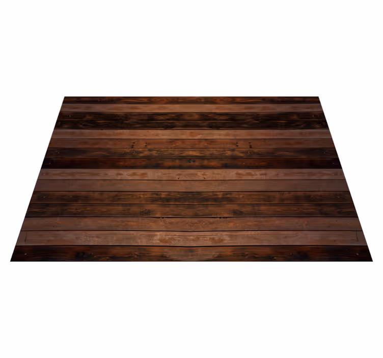 Alfombra vinílica textura madera Tablones horizontales marrones - TenVinilo