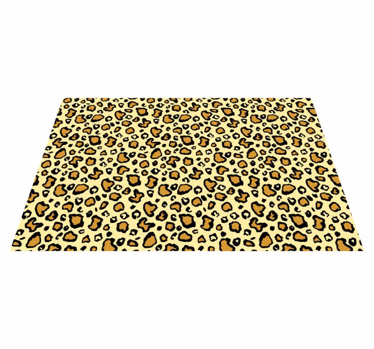 Alfombra vinílica animal print patrón leopardo divertido - TenVinilo