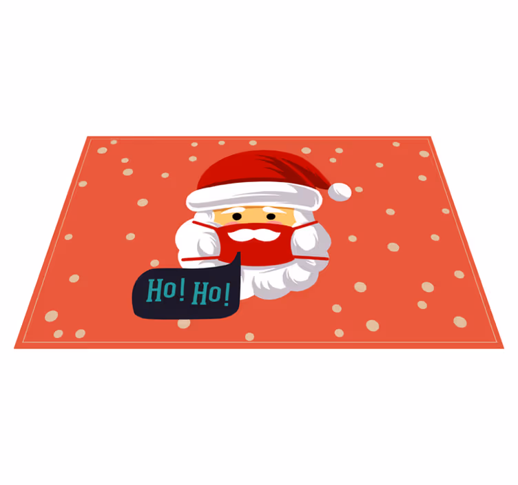 Alfombra vinílica navidad alegría de santa claus - TenVinilo