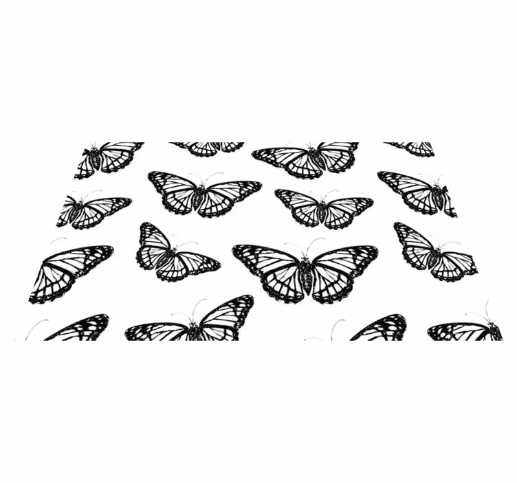 Alfombra vinílica juvenil emblema de mariposa - TenVinilo