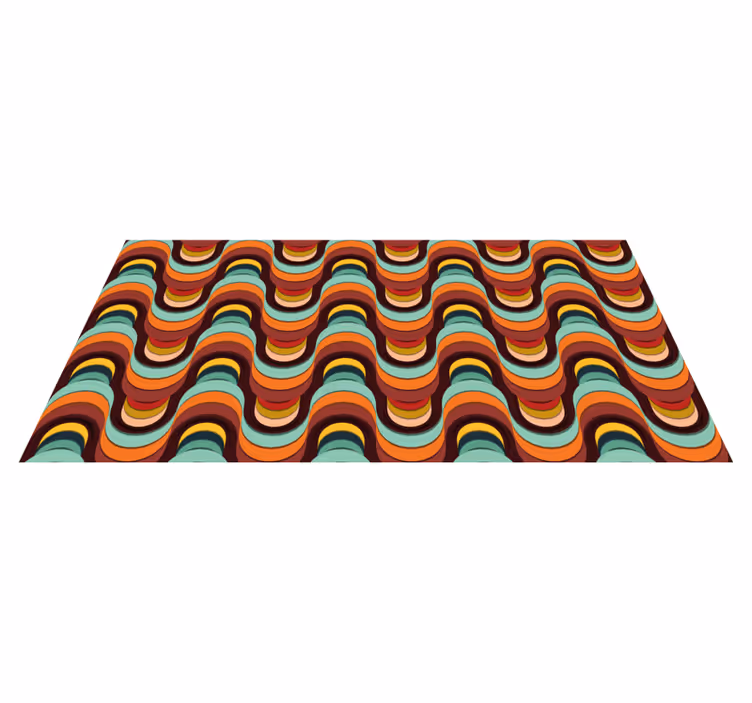 Alfombra vinílica moderna concepto de onda animada - TenVinilo