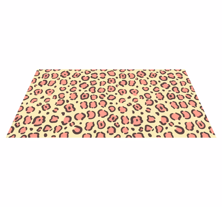 Alfombra vinílica animal print con detalles de leopardo - TenVinilo