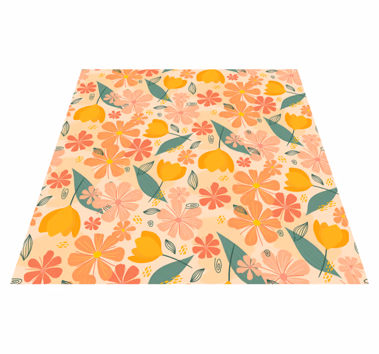 Alfombra vinílica flores flores de primavera - TenVinilo