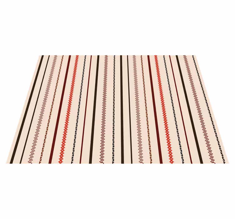 Alfombra vinílica étnica patrón de rayas elegante - TenVinilo
