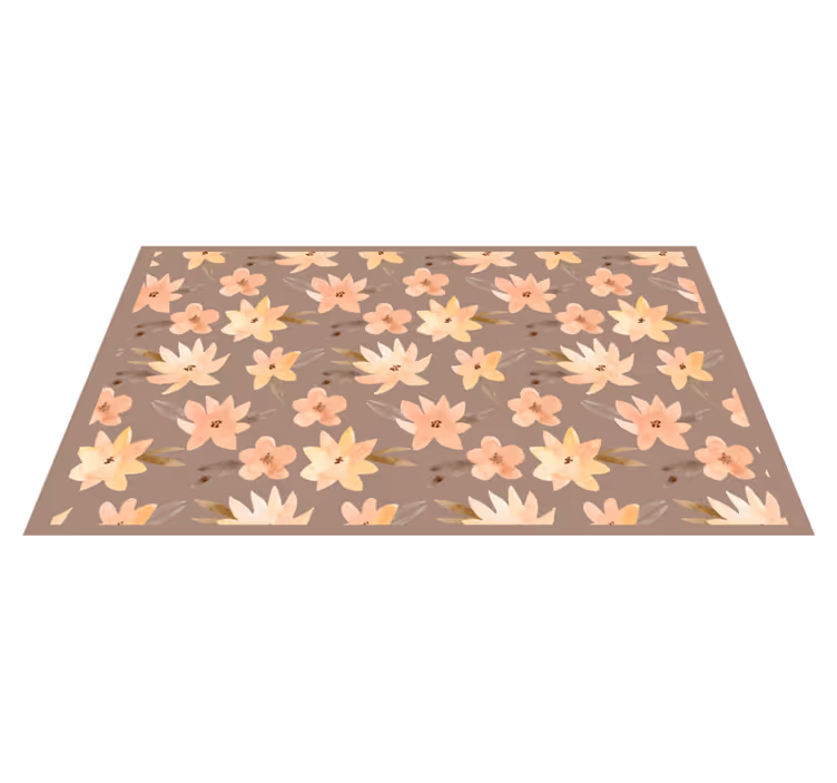 Alfombra vinílica flores conjunto de motivos florales - TenVinilo