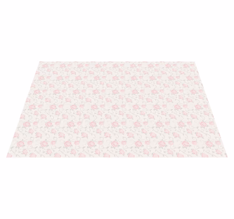 Alfombra vinílica flores Pequeñas flores estilo vintage - TenVinilo
