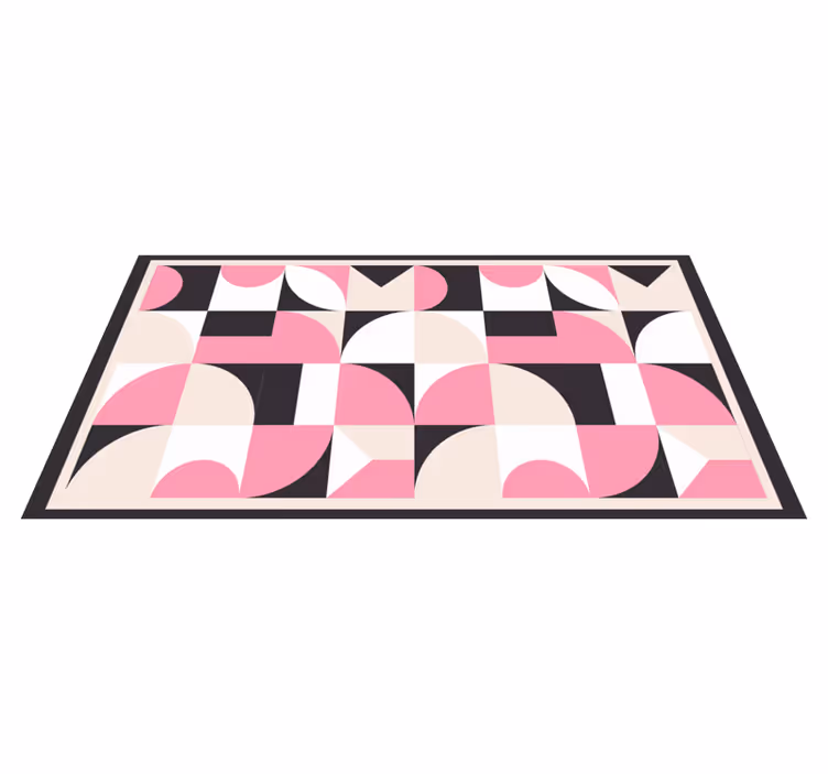 Alfombra vinílica nórdica Rosa geométrico - TenVinilo