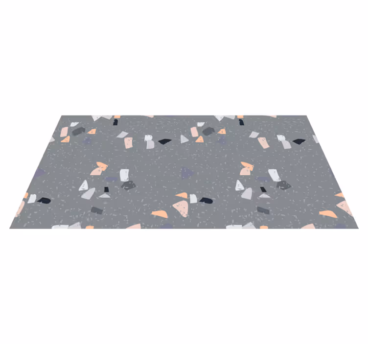 Alfombra vinílica imitación mármol figuras abstractas - TenVinilo