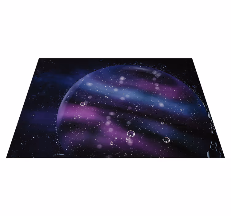 Alfombra vinílica estrellas ilusión de burbuja cósmica - TenVinilo