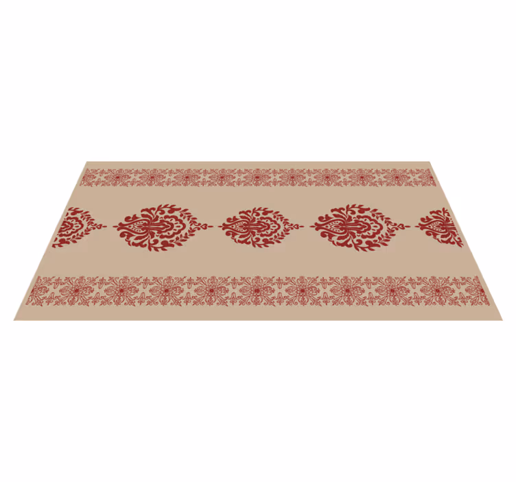 Alfombra vinílica flores Beige provincial francés - TenVinilo