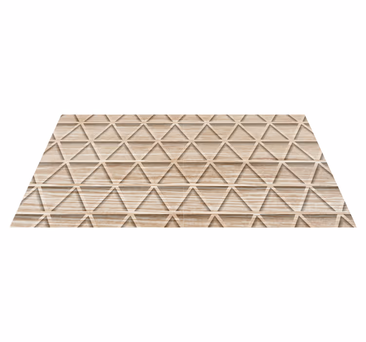 Alfombra vinílica imitación madera diseño triángulos - TenVinilo