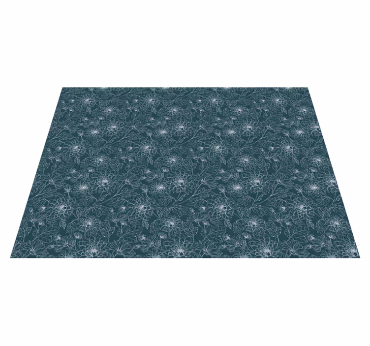 Alfombra vinílica flores Grandmillenial flores blancas - TenVinilo
