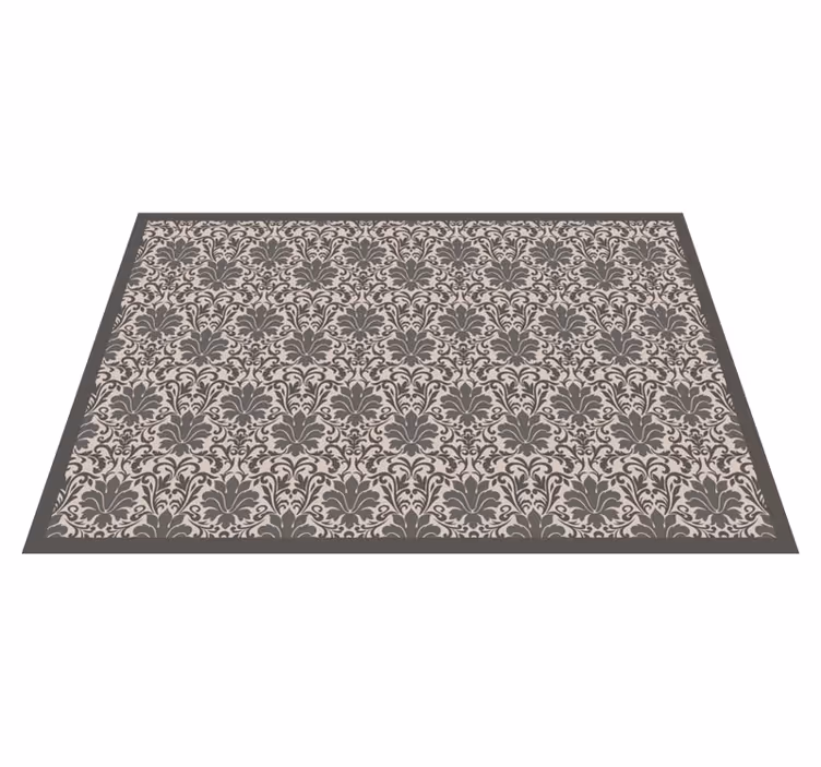 Alfombra vinílica imitación piedra patrón damasco elegante - TenVinilo
