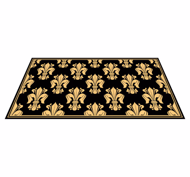 Alfombra vinílica vintage Flor de lis - TenVinilo