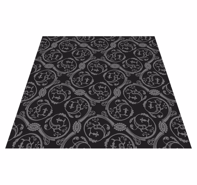 Alfombra vinílica mandala patrón de mandala adornado - TenVinilo