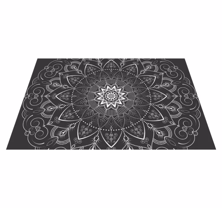 Alfombra vinílica mandala simetría de patrones - TenVinilo