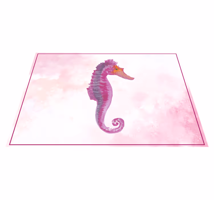 Alfombra vinílica de animales caballito de mar - TenVinilo