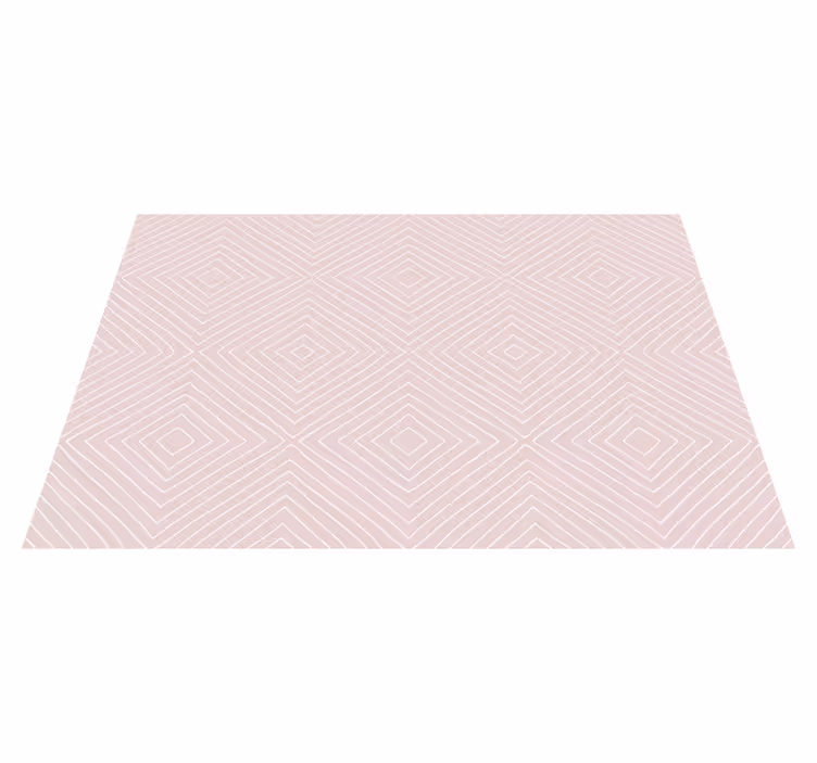 Alfombra de vinilo geométrica Patrón cuadrado rosa minimalista - TenVinilo