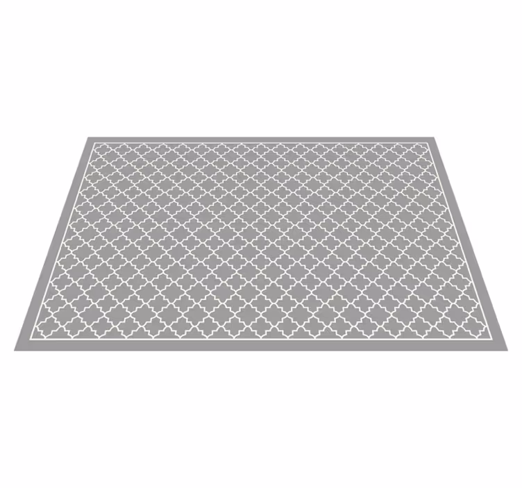 Alfombra vinílica minimalista enrejado marroquí - TenVinilo
