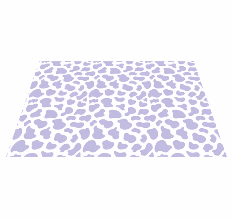 Alfombra vinílica animal print Impresión de vaca púrpura - TenVinilo