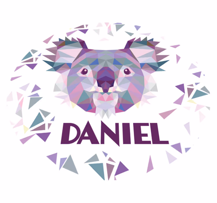 Alfombra vinílica personalizable oso geométrico - TenVinilo