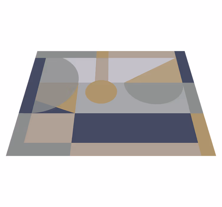 Alfombra vinílica geométrica formas geométricas abstractas - TenVinilo