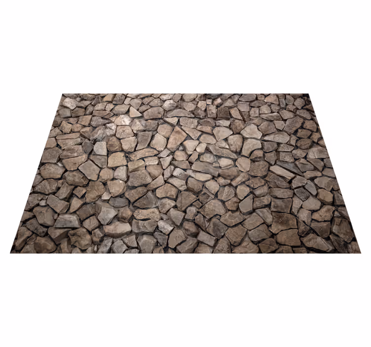 Alfombra vinílica textura piedra Piedras 3d de estilo rústico - TenVinilo