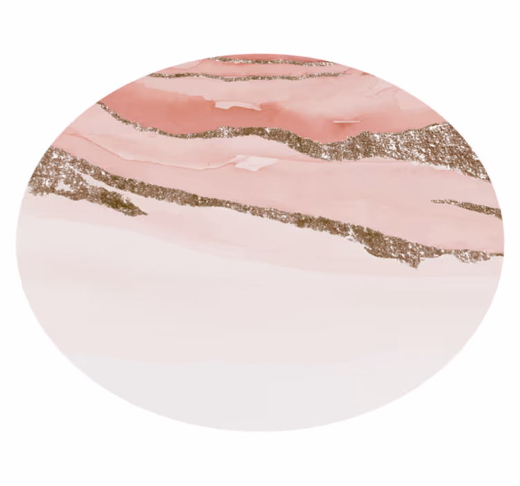 Alfombra vinílica rosa diseño circular con textura abstracta - TenVinilo