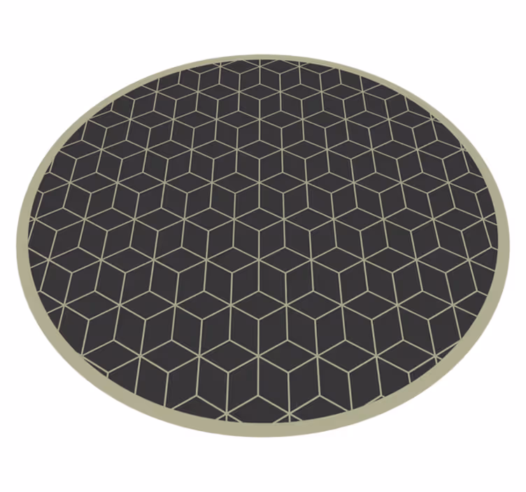Alfombra vinílica con estampado geométrico circular - TenVinilo