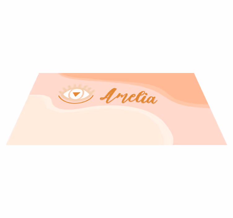 Alfombra vinílica personalizable diseño ocular personalizado - TenVinilo