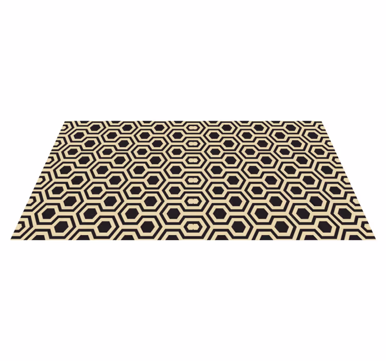 Alfombra de vinilo geométrica patrón geométrico hexagonal - TenVinilo