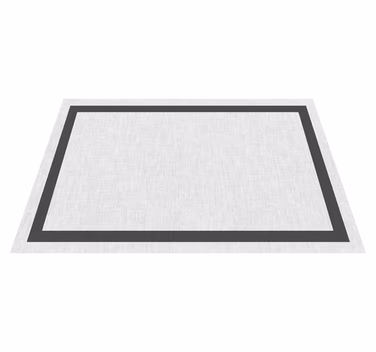 Alfombra minimalista de teplon blanco y gris - TenVinilo