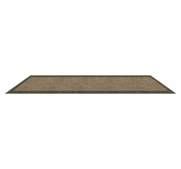 Alfombra vinilo pasillo moderna marco verde - TenVinilo