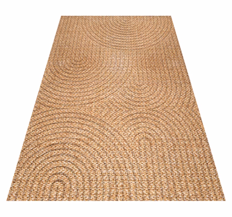 Alfombra de vinilo geométrica arcos de efecto tejido - TenVinilo