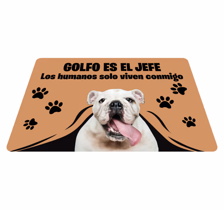 Alfombra vinilo recibidor foto personalizada de mascotasFoto pers - TenVinilo