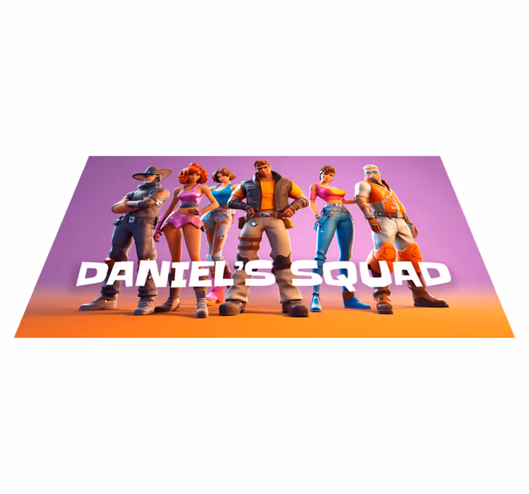 Alfombra vinilo dormitorio una pandilla de personajesUna pandilla - TenVinilo
