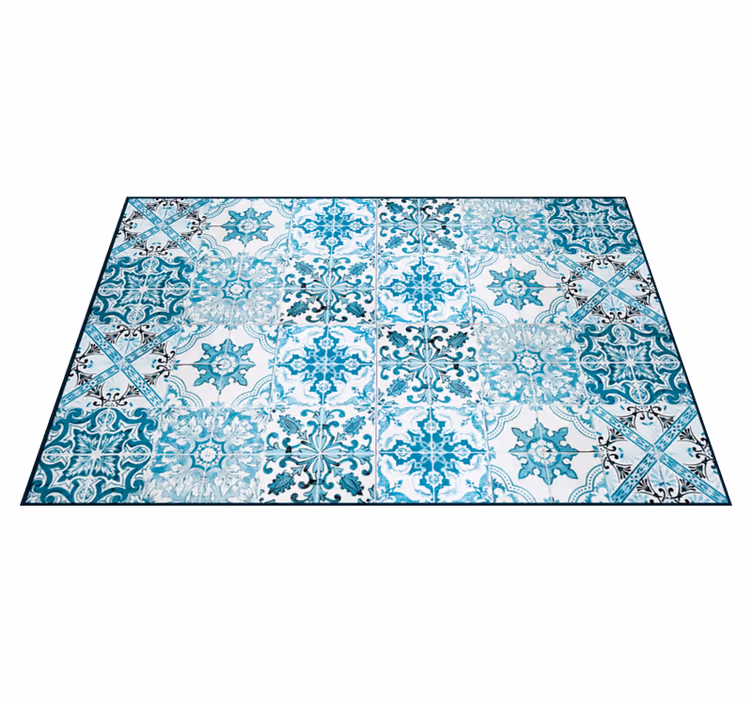 Alfombra vinilo salón los azulejos mediterráneos - TenVinilo