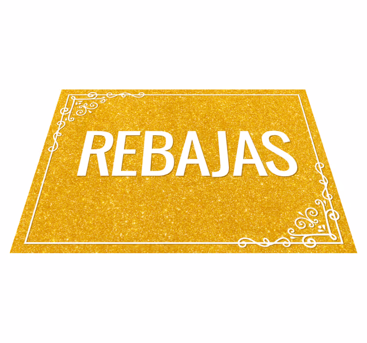 Alfombra vinilo rectangular venta textura brillo dorado - TenVinilo