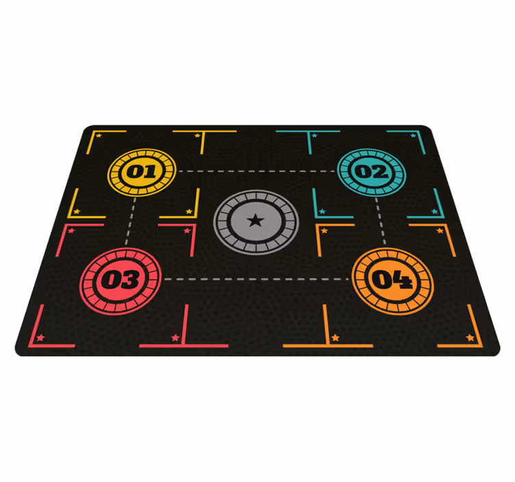 Alfombra vinilo rectangular entrenamiento de baloncesto - TenVinilo