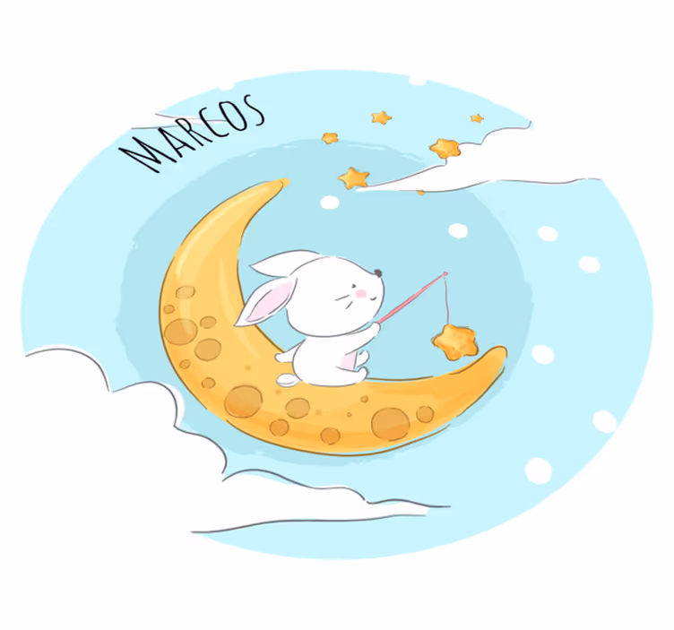 Alfombra vinílica personalizable pesca a la luz de la luna - TenVinilo