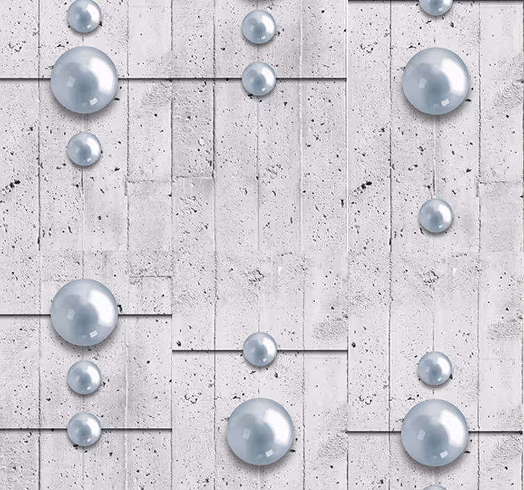 Papel pared con perlas blancas - TenVinilo