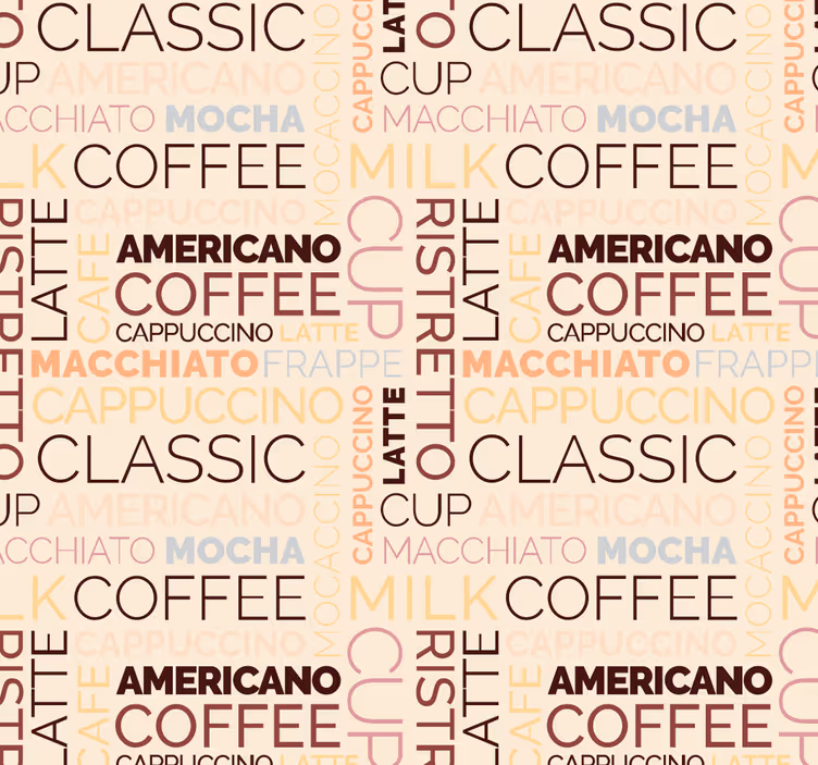Papel tapiz letras delicia de tipografía - TenVinilo