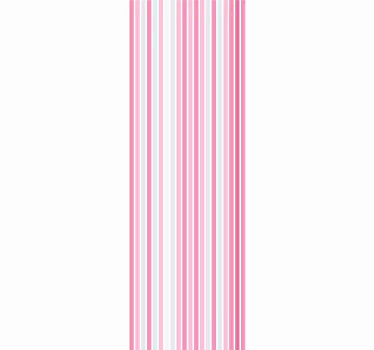 Papel tapiz rayas verticales elegante motivo rosa y blanco - TenVinilo