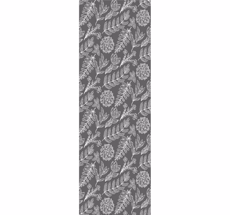 Papel tapiz floral elegante motivo gris - TenVinilo