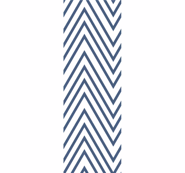 Papel tapiz rayas patrón azul en zigzag - TenVinilo