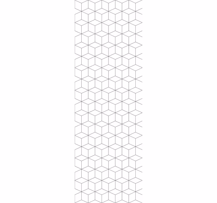 Papel tapiz geométrico motivo hexagonal blanco - TenVinilo