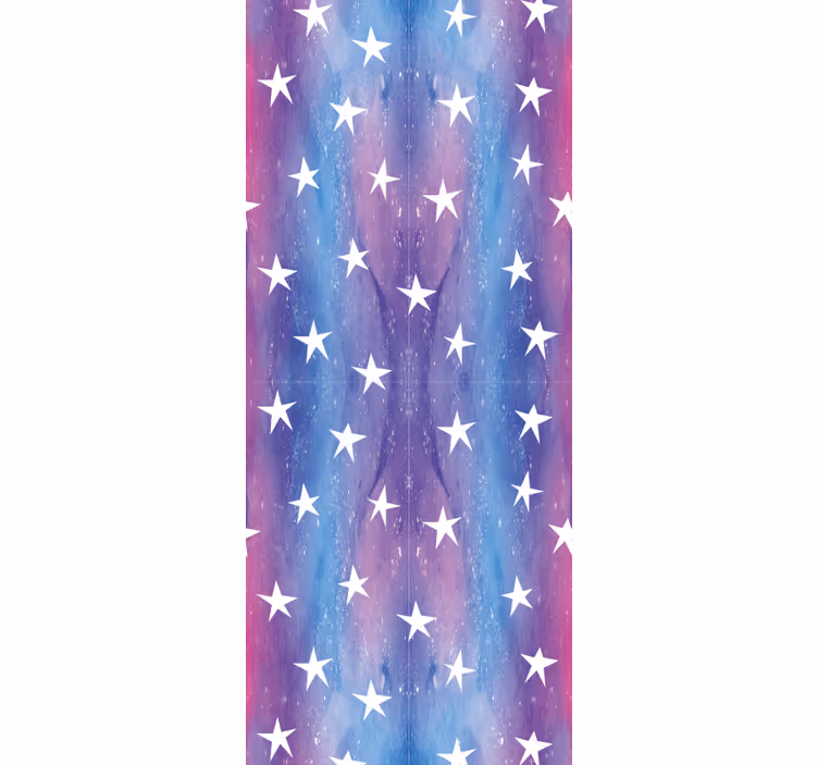 Papel tapiz estrellas rayas moradas y azules - TenVinilo