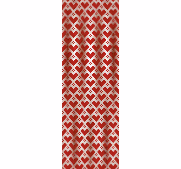 Papel tapiz para sala diseño de tela de corazones - TenVinilo