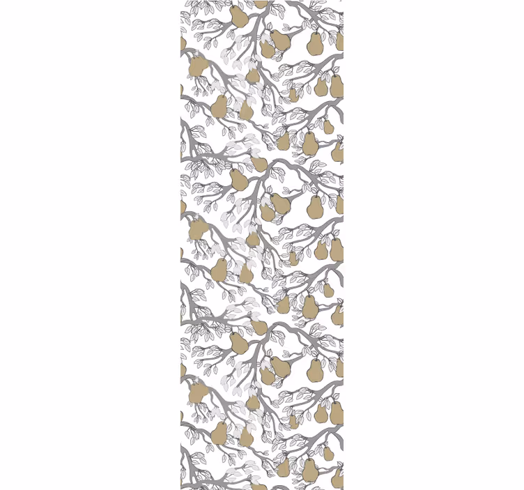 Papel tapiz árboles rama con peras - TenVinilo